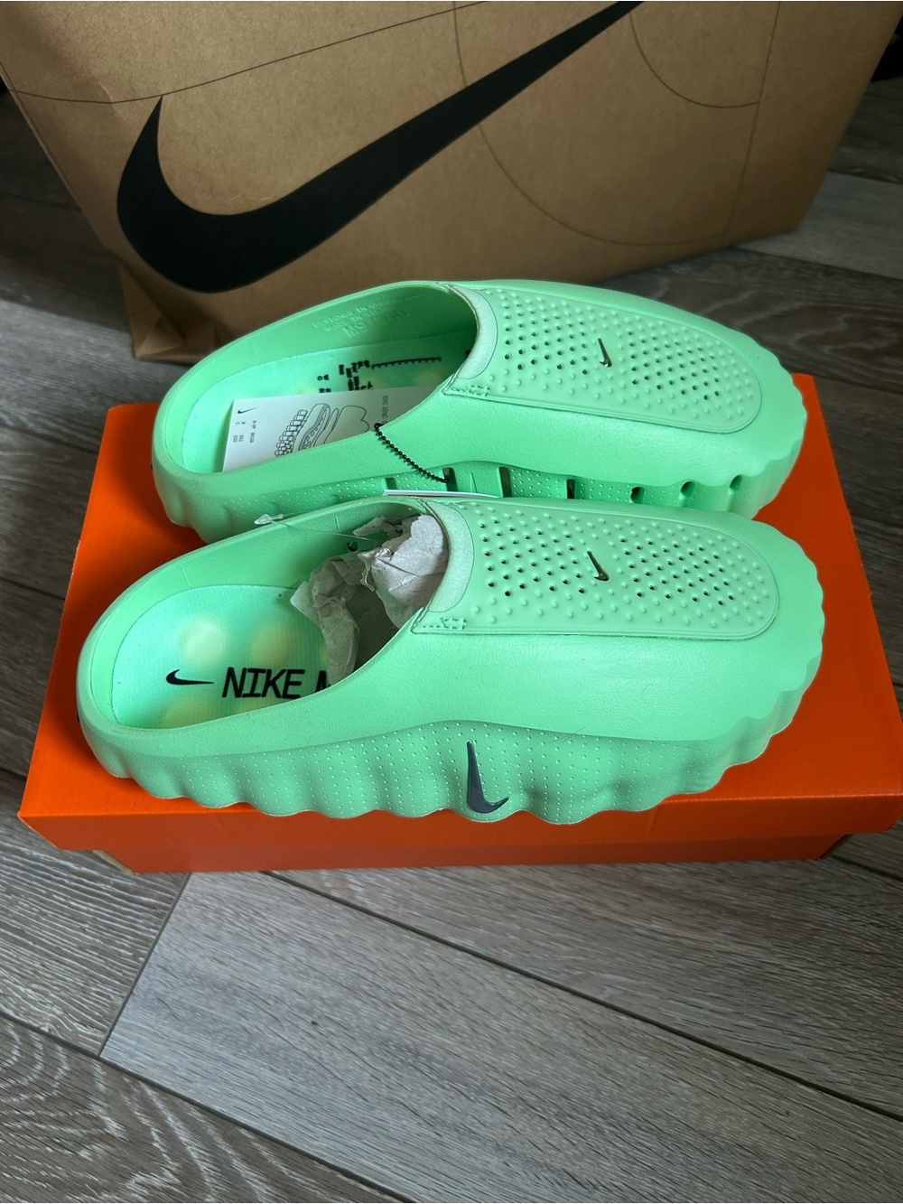 Men’s Nike Mind 001 Slides - Mint Cucumber Green - Picture 3 of 9